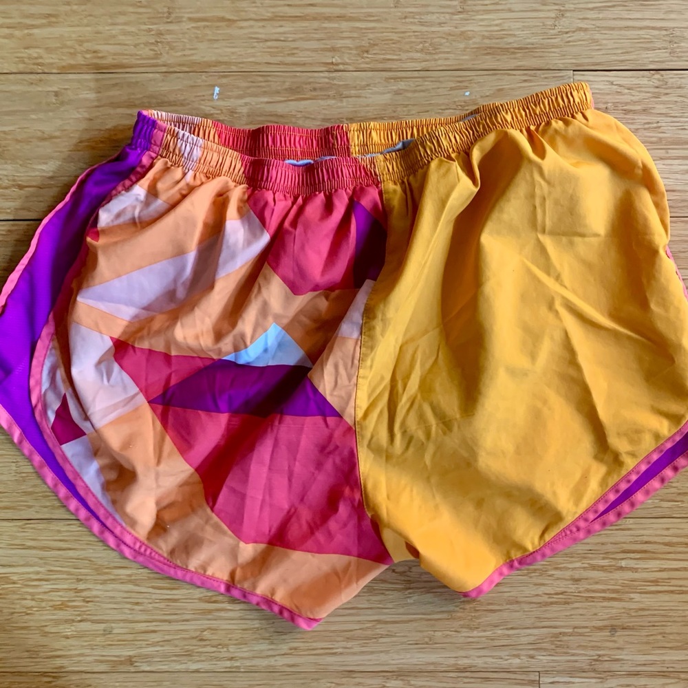 Colorful Nike running shorts